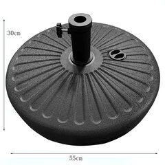 Зонт основание Akord UB55, черный цена и информация | Зонты, маркизы, стойки | kaup24.ee