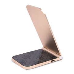 Guess Aluminum Desktop Wireless Magnetic Charger 2in1 4G Pattern Black цена и информация | Зарядные устройства для телефонов | kaup24.ee