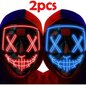 Hello Party! LED valgusega maskid, 2 tk hind ja info | Karnevali kostüümid | kaup24.ee