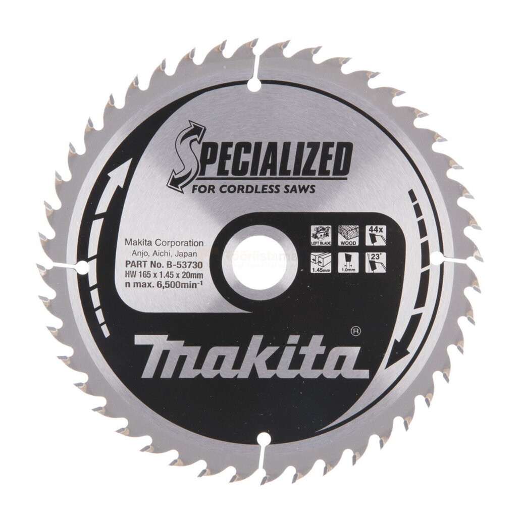 Saeketas Makita 165x20x1,45mm 44T 23° цена и информация | Käsitööriistad | kaup24.ee