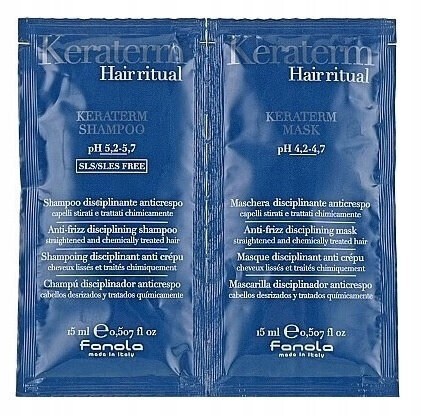 Fanola Keraterm šampoon 15 ml + mask 15 ml hind ja info | Šampoonid | kaup24.ee