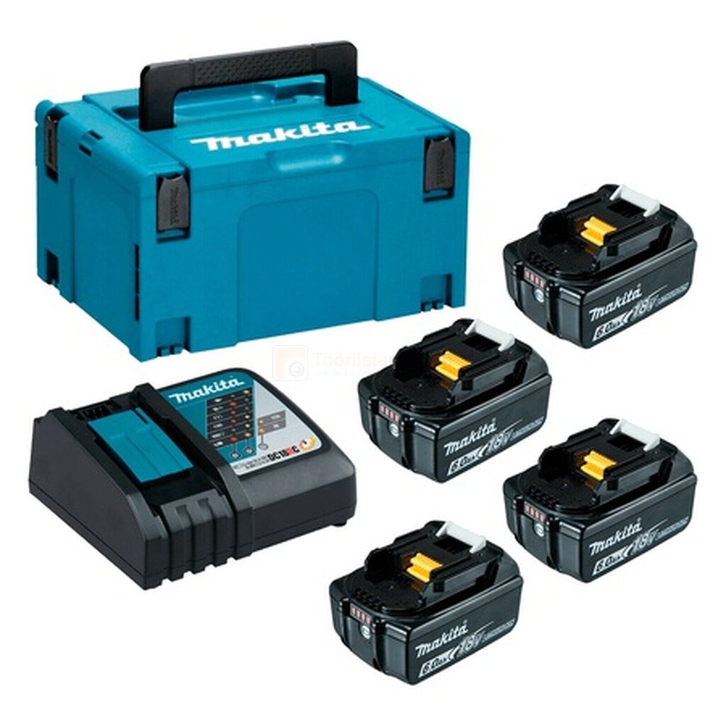 Komplekt Makita 18V, 4XBL1860, DC18RC, MAKPAC цена и информация | Akud | kaup24.ee