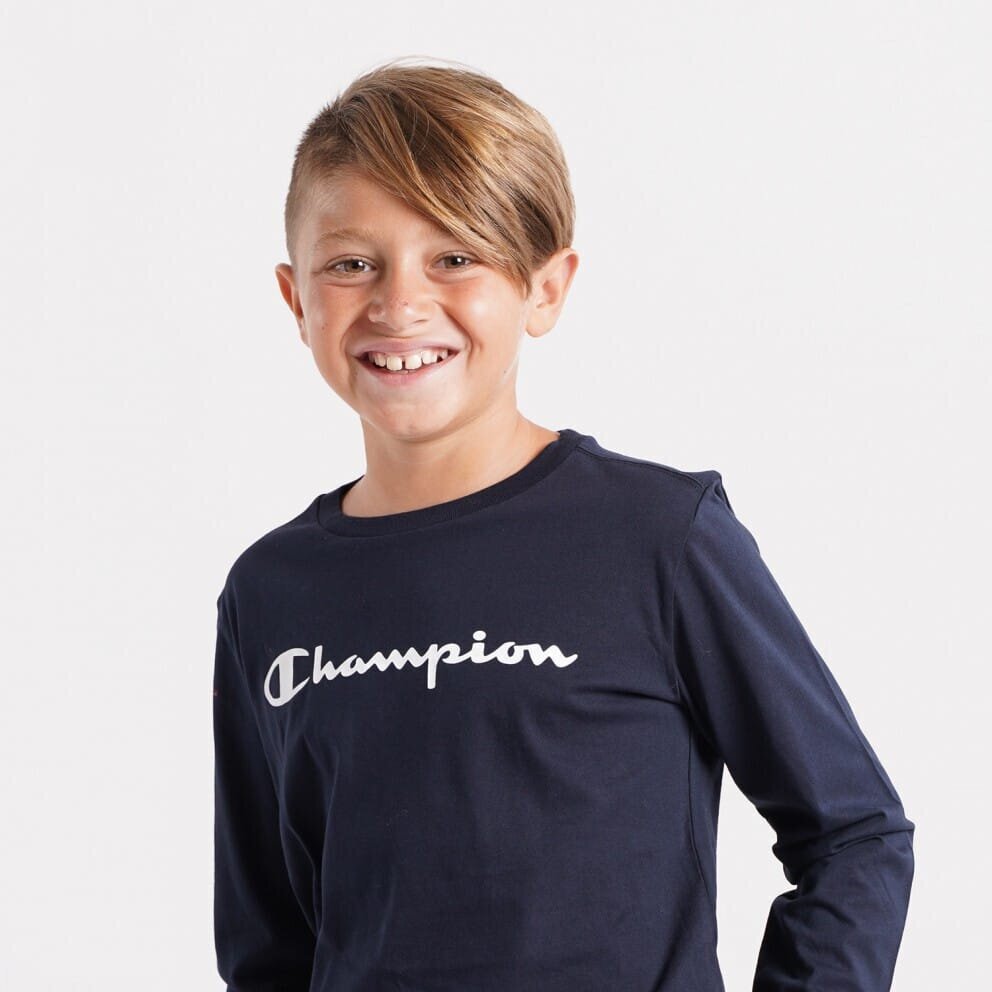 Champion pika varrukaga t-särk lastele, 305366-BS501, sinine hind ja info | Poiste särgid | kaup24.ee