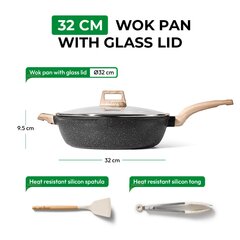 Just Perfecto сковорода WOK с крышкой, 32см цена и информация | Cковородки | kaup24.ee