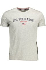 Футболка мужская U.S. Polo Assn, серая цена и информация | Мужские футболки | kaup24.ee