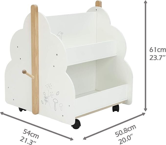 Raamaturiiul, 2-in-1 Labebe цена и информация | Lastetoa riiulid | kaup24.ee