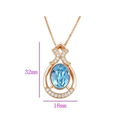 Elegantne lillade Swarovski kristallidega ripats, 24k kullatud цена и информация | Украшения на шею | kaup24.ee