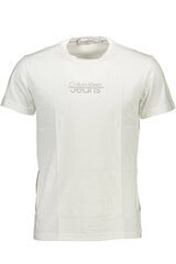 Мужская футболка Calvin Klein Smooth Cotton Egret K10K112229YAH 560077381, белый цена и информация | Мужские футболки | kaup24.ee