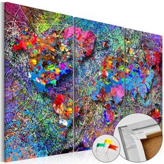 Pilt korgil - Colourful Whirl [Cork Map] цена и информация | Картины, живопись | kaup24.ee