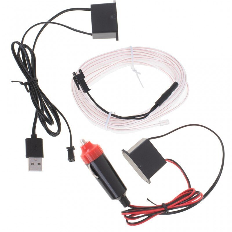LED välisvalgustus autole / auto USB / 12 V riba 3 m, valge hind ja info | Lisaseadmed | kaup24.ee