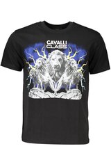 T-särk meestele Cavalli Class QXT60F-JD060, must цена и информация | Мужские футболки | kaup24.ee