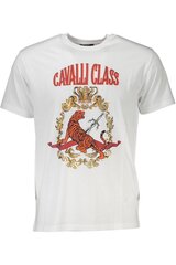 Särk meestele Cavalli Class QXT60E-JD060, valge цена и информация | Мужские футболки | kaup24.ee