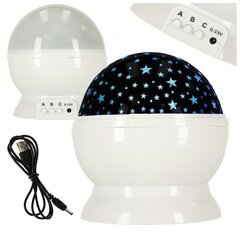 Lamp Star Projector Night Light 2in1, valge цена и информация | Праздничные декорации | kaup24.ee