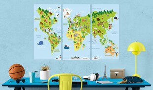 Pilt korgil - Children's World [Cork Map] hind ja info | Seinapildid | kaup24.ee