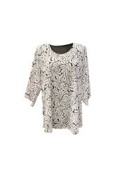 Женская блузка Nika, бело-черная цена и информация | Женские блузки, рубашки | kaup24.ee