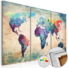 Pilt korgil - Rainbow Map [Cork Map] цена и информация | Картины, живопись | kaup24.ee