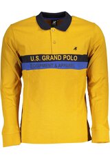 Polosärk meestele US Grand Polo USP878, kollane hind ja info | Meeste T-särgid | kaup24.ee