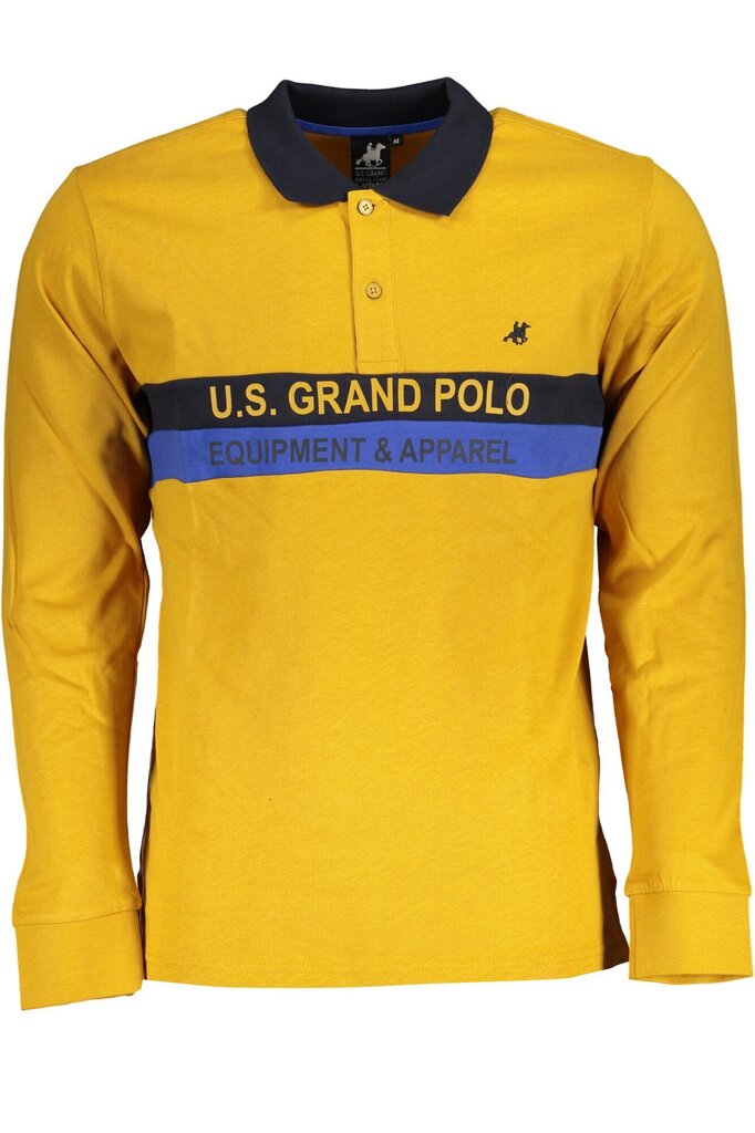 Polosärk meestele US Grand Polo USP878, kollane цена и информация | Meeste T-särgid | kaup24.ee