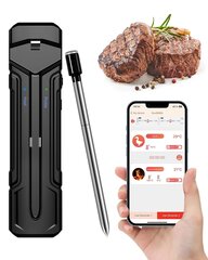 Умный термометр для мяса Vicalo, до 150 м, Bluetooth, чёрный цена и информация | Аксессуары для гриля и барбекю | kaup24.ee