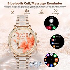 Женские умные часы Zkcreation Smartwatch, розовые/золотистые цена и информация | Смарт-часы (smartwatch) | kaup24.ee