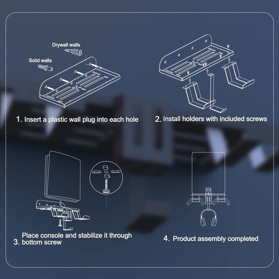 PS5 seinakinnituskomplekt 6in1 цена и информация | Mängukonsoolid | kaup24.ee