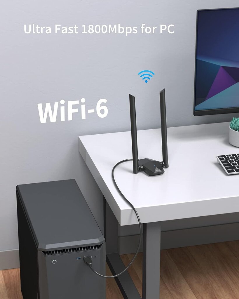 AX1800 WiFi 6 adapter High Gain цена и информация | Signaalivõimendid (Range Extender) | kaup24.ee