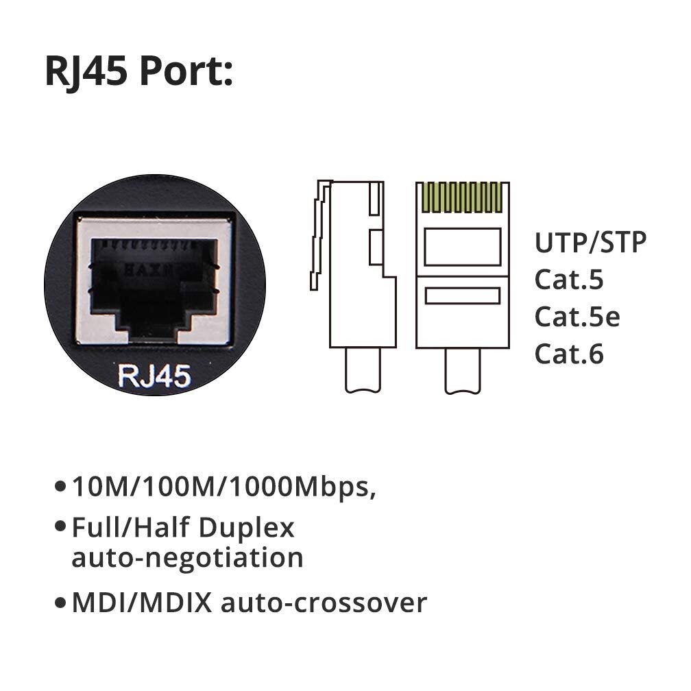 10Gtek Ethernet Media Converter hind ja info | Ruuterid | kaup24.ee