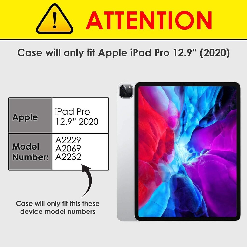 FC ümbris iPad Pro 12.9 2020 jaoks hind ja info | Tahvelarvuti kaaned ja kotid | kaup24.ee