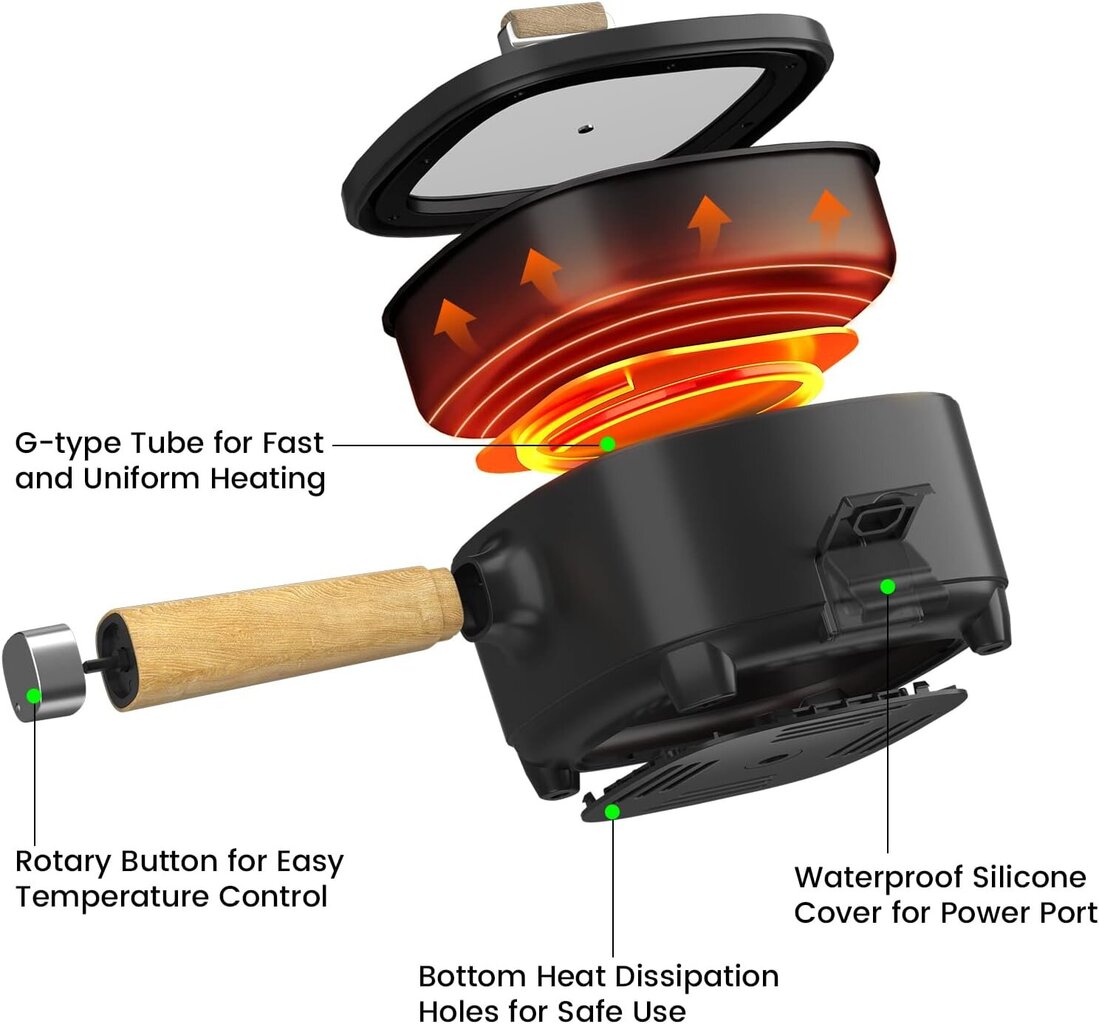 Audecook elektripott aurutiga hind ja info | Aurutajad, multikeetjad | kaup24.ee