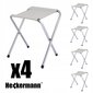 Matkalaud koos toolidega Heckermann, must, 60 x 120 x 69,5 cm hind ja info | Matkamööbel | kaup24.ee