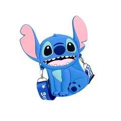 Силиконовая сумочка Stitch, для девочек, синяя цена и информация | Аксессуары для детей  | kaup24.ee