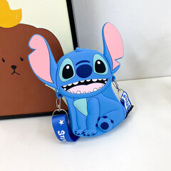 Силиконовая сумочка Stitch, для девочек, синяя цена и информация | Аксессуары для детей | kaup24.ee