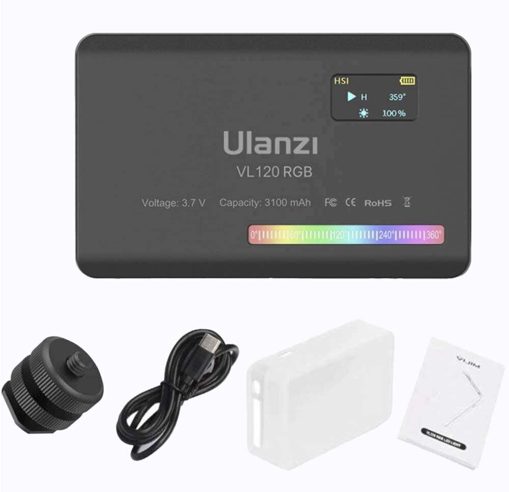 Ulanzi LED lamp VL120 RGB aku kaamera telefonile hind ja info | Fotovalgustuse seadmed | kaup24.ee