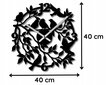 Seinakell Murles seinakaunistus 40 cm, must цена и информация | Kellad | kaup24.ee