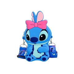 Силиконовая сумочка Stitch, для девочек, синяя M цена и информация | Аксессуары для детей | kaup24.ee