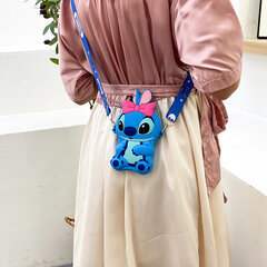 Силиконовая сумочка Stitch, для девочек, синяя M цена и информация | Аксессуары для детей | kaup24.ee