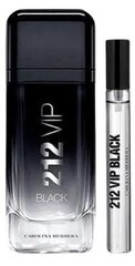 Набор подарочный парфюмерной воды для мужчин Carolina Herrera 212 VIP Black, 100 мл EDP + 10 мл EDP цена и информация | Мужские духи | kaup24.ee