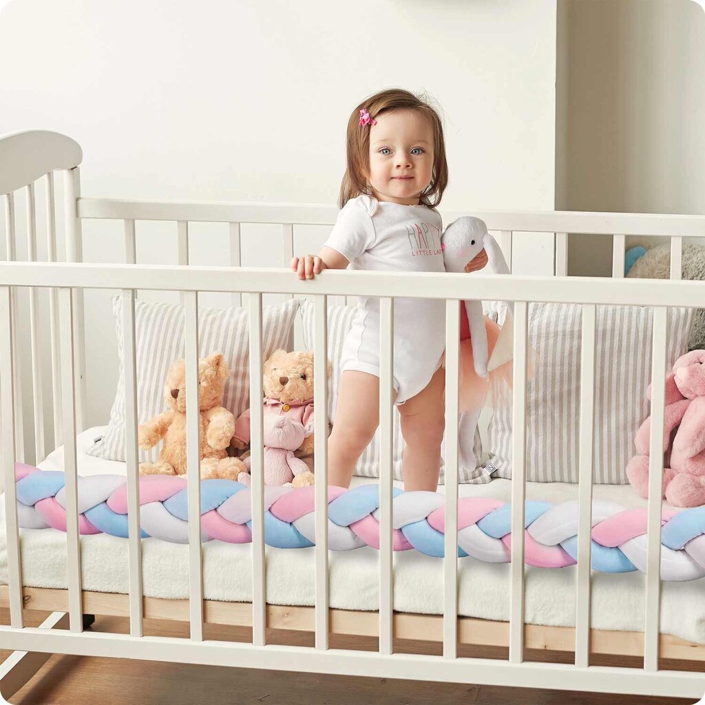 Ricokids voodikaitse 3 m - sinine ja roosa цена и информация | Laste ohutustarvikud | kaup24.ee