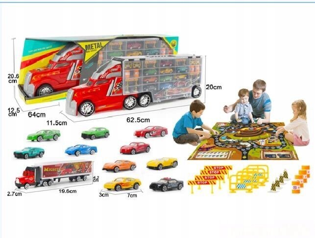 Veoauto autode ja rajaga hind ja info | Poiste mänguasjad | kaup24.ee