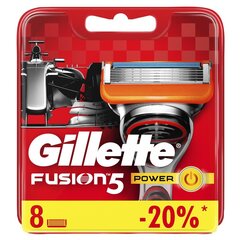 Vahetatavad raseerimiskassetid Gillette Fusion 5 Power, 8 tk цена и информация | Косметика и средства для бритья | kaup24.ee