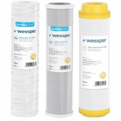 Набор картриджей предварительной фильтрации Wessper 10 дюймов цена и информация | Фильтры для воды | kaup24.ee