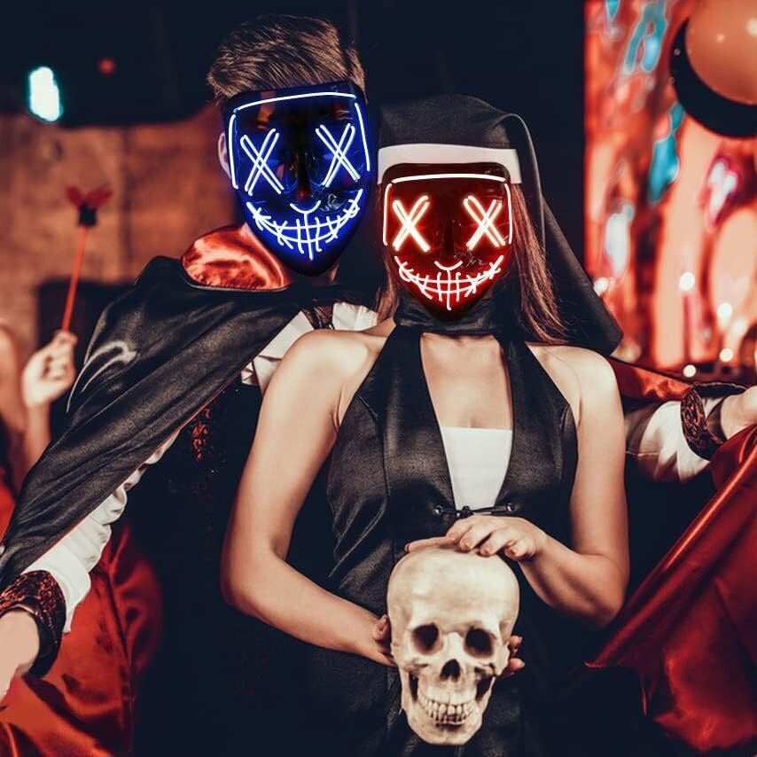 Daikoye LED Halloweeni mask цена и информация | Karnevali kostüümid | kaup24.ee