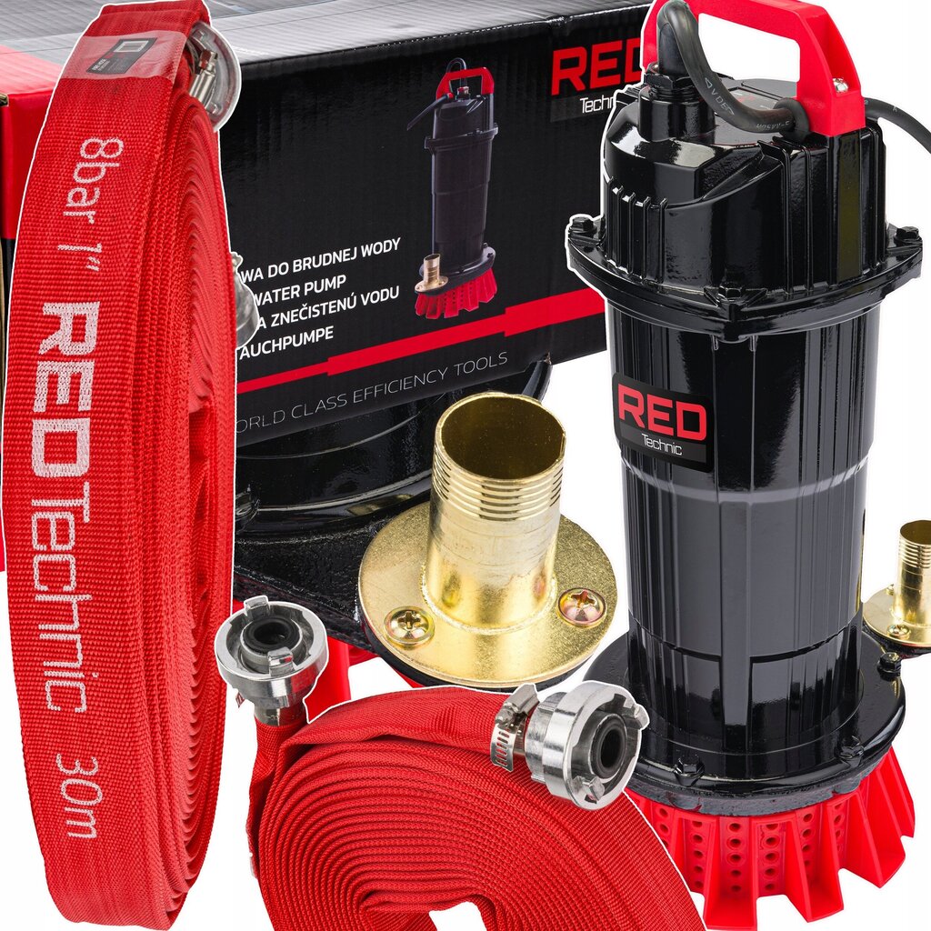 Vihmaveepump Red Technic RTPDW0072, 650W, voolikuga 30 m цена и информация | Reoveepumbad | kaup24.ee