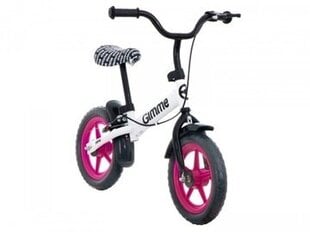 Беговел Gimme Nemo 12 дюймов с тормозом, розовый цена и информация | Балансировочные велосипеды | kaup24.ee