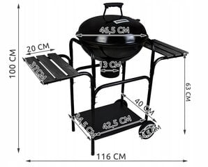 Söegrill Kaminer 44 x 44 cm цена и информация | Грили | kaup24.ee