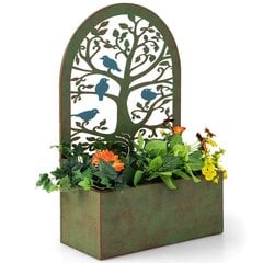 Metallist kõrgendatud aiapeenar võrega Costway, 40 x 17 x 60 cm, 2tk hind ja info | Lillekastid | kaup24.ee