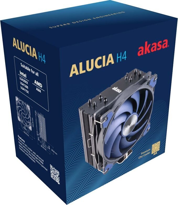 Akasa Alucia H4 AK-CC4017EP01 цена и информация | Protsessori jahutid | kaup24.ee