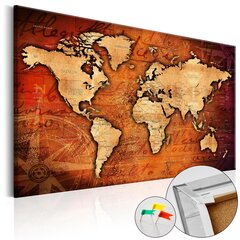 Pilt korgil - Amber World [Cork Map] hind ja info | Seinapildid | kaup24.ee