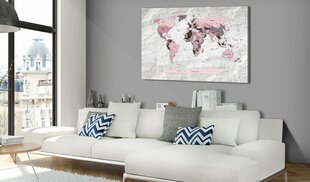 Pilt korgil - Pink Continents [Cork Map] цена и информация | Картины, живопись | kaup24.ee