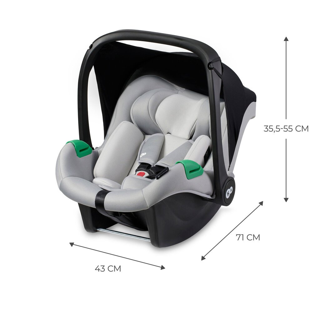 Turvatool Kinderkraft Mink Pro i-Size, 0-13 kg, Grey цена и информация | Turvatoolid | kaup24.ee